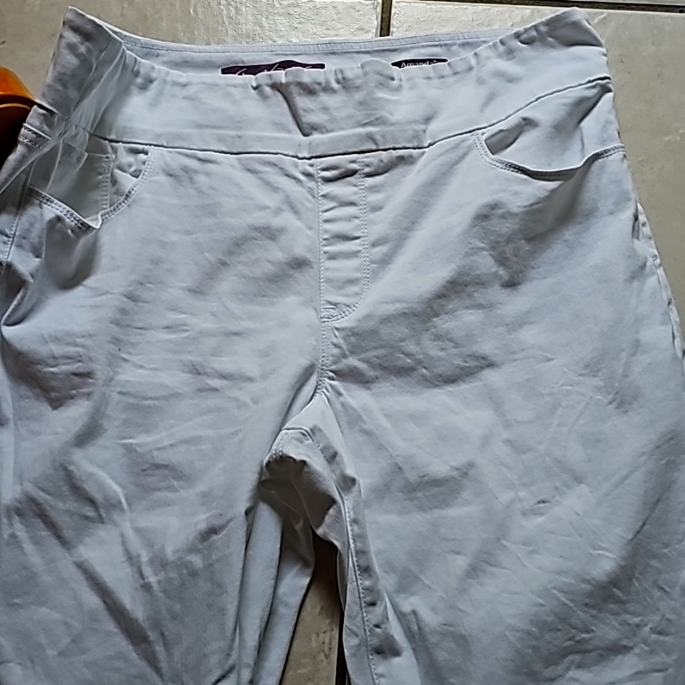 White casual dress pants